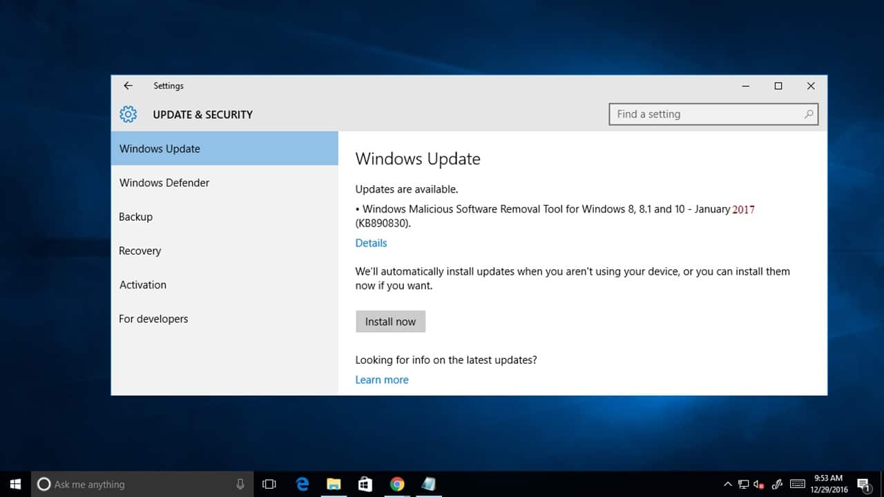 ndrive update in windows 10